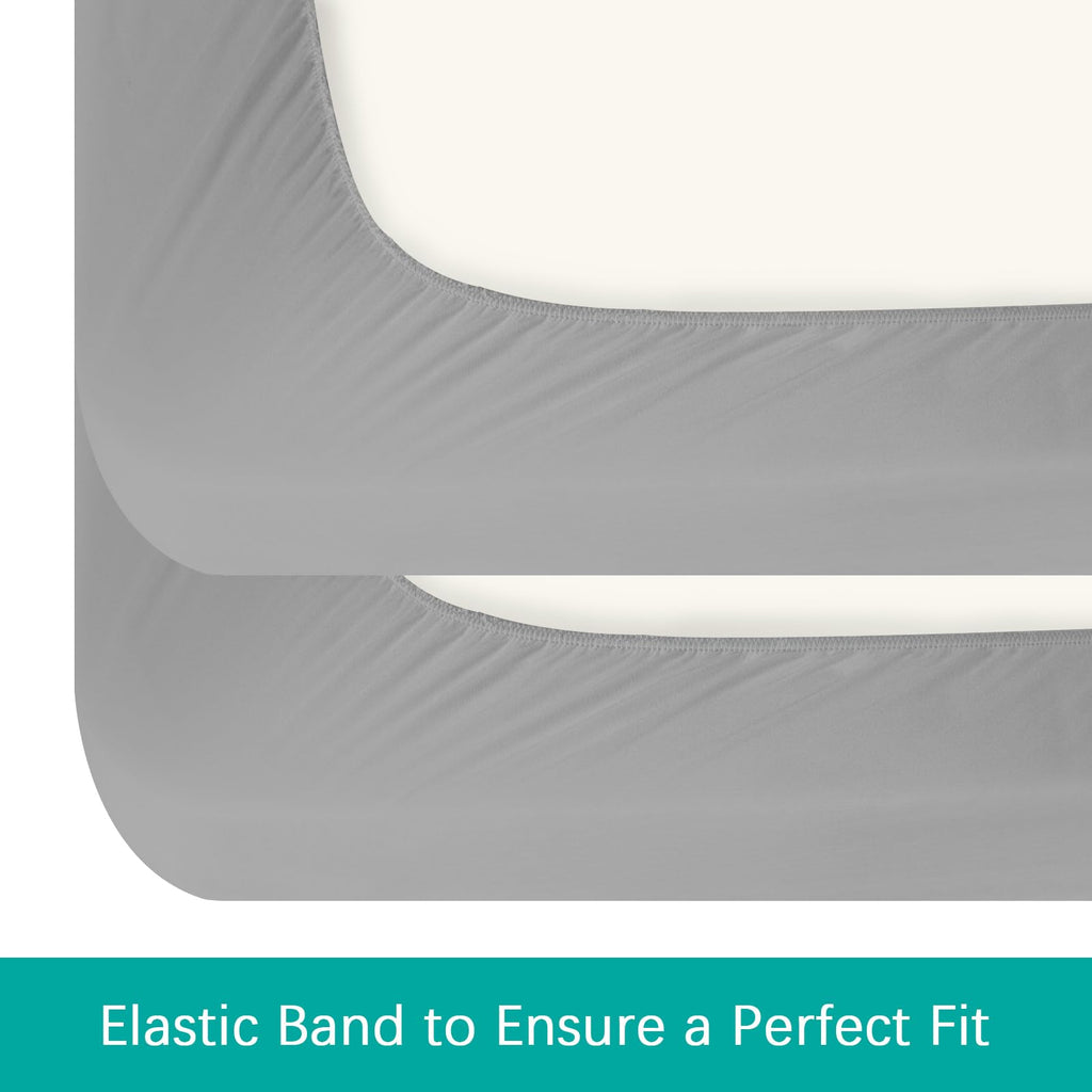 2 Pack Twin Mattress Protector Waterproof, Noiseless & Soft Coverage Mattress Fitted Sheet Twin with Deep Pocket up to 14", Super Breathable & Easy Wash Twin Size Mattress Protector