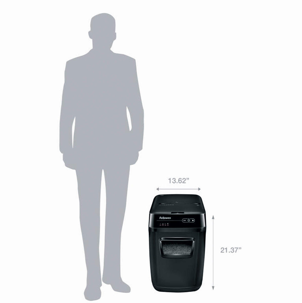 Fellowes AutoMax Micro-Cut 100M Commercial Office Auto Feed 2-in-1 Paper Shredder with 100-Sheet Capacity, Black