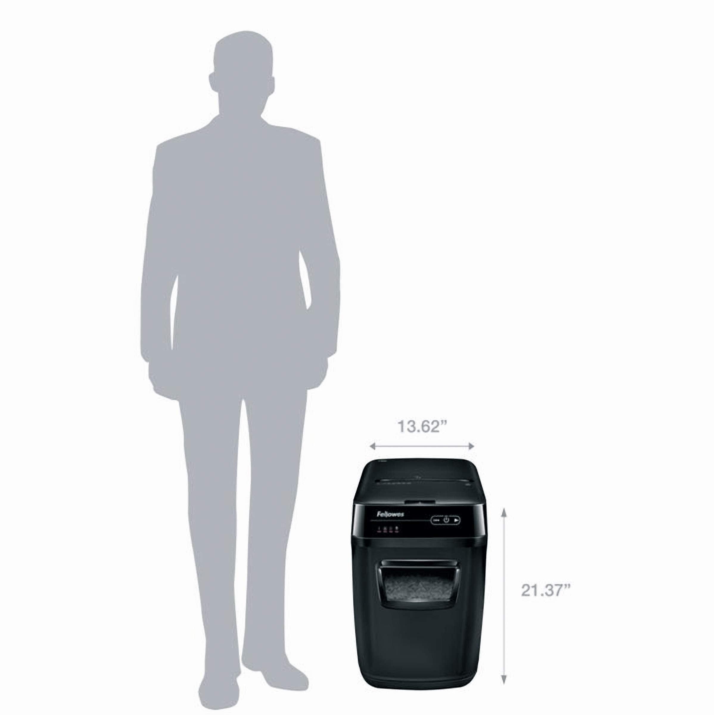 Fellowes AutoMax Micro-Cut 100M Commercial Office Auto Feed 2-in-1 Paper Shredder with 100-Sheet Capacity, Black