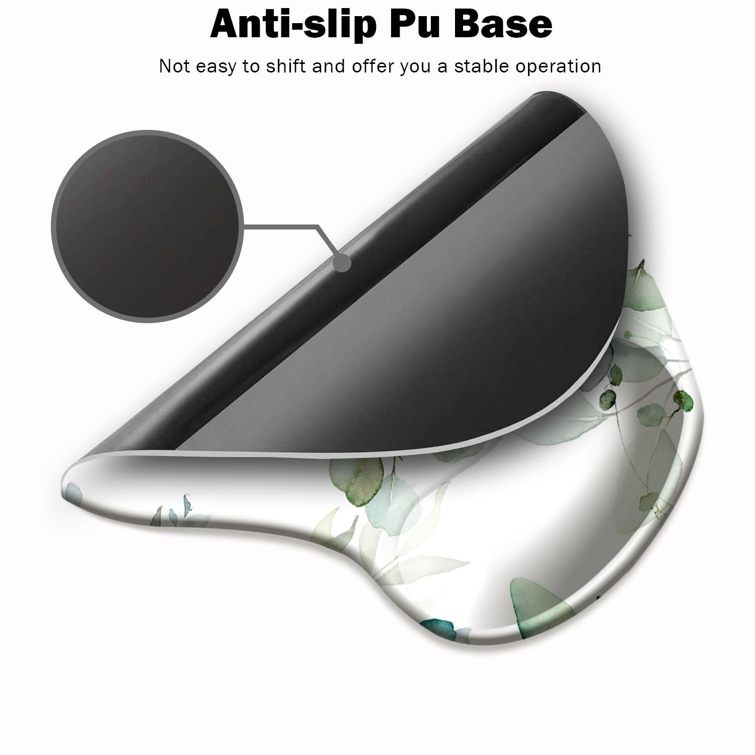 DOOKE Ergonomic Mouse Pad with Wrist Support and Coaster,Mouse Pads with Non-Slip PU Base for Home Office Working Studying Easy Typing & Pain Relief Aesthetic Art