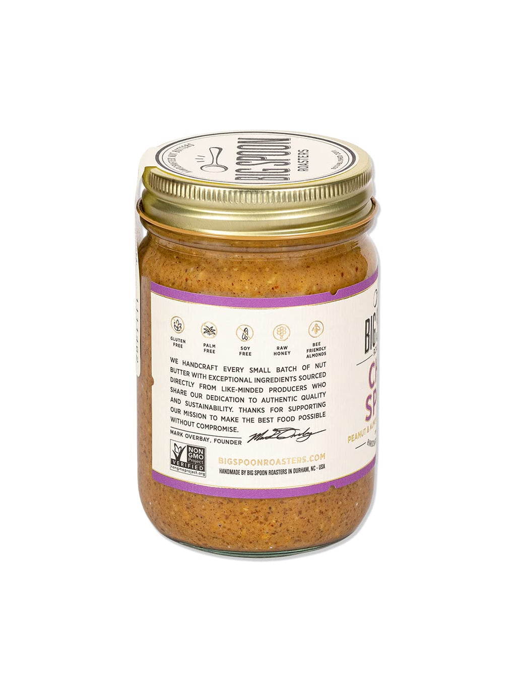 Big Spoon Roasters Carrot Cake Almond Butter With Sea Salt - Keto Friendly, Low Sugar Almond Butter - Crunchy & Bee-Friendly Almonds - Gourmet, Vegan Almond Nut Butter - 13 Ounces