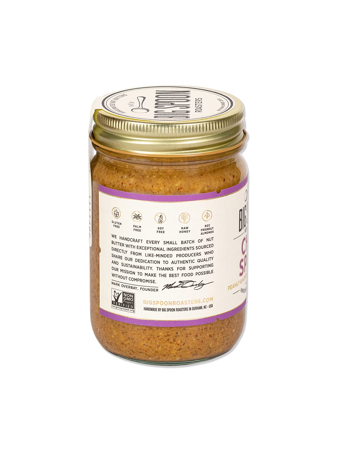 Big Spoon Roasters Carrot Cake Almond Butter With Sea Salt - Keto Friendly, Low Sugar Almond Butter - Crunchy & Bee-Friendly Almonds - Gourmet, Vegan Almond Nut Butter - 13 Ounces