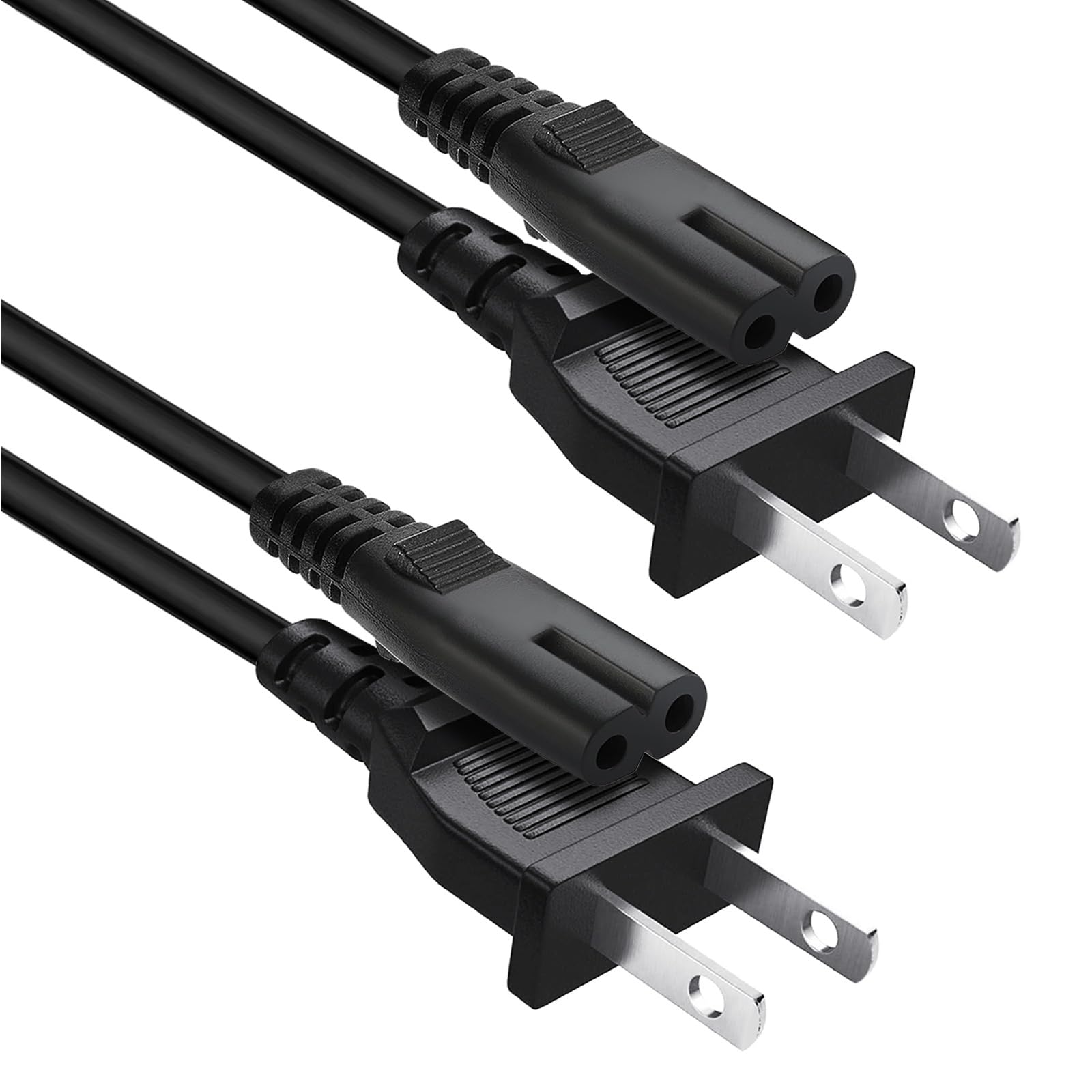 2 Prong TV Power Cable Cord for TCL Roku Smart LED LCD HD TV 24" 32" 40" 42" 43" 48" 50" 55" 60" 65" 75" 85"Inch - TCL Roku TVS 55s405 43s425 50s425 AC Plug A Power Supply Cord 3FT Cable Replacement
