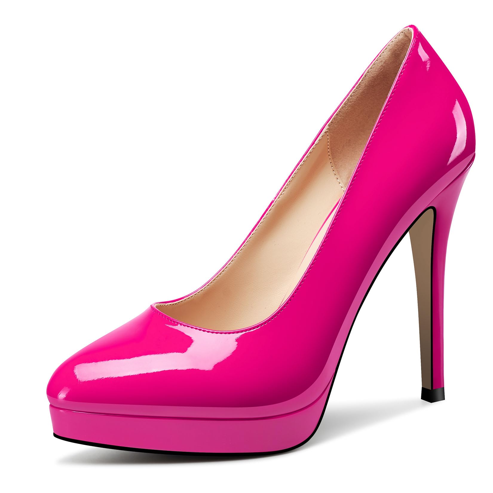 Castamere Womens High Heels Platform Pumps Slip-on Stilettos 12CM Heel Office Dress Shoes