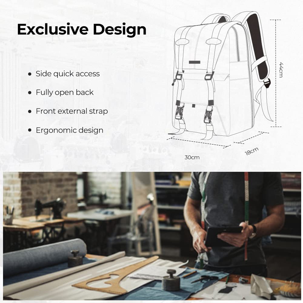 K&F CONCEPT Camera Backpack, Camera Bags for Photographers Dslr Cameras Compatible for Canon Nikon Sony DJI Mavic Drone, 20L Large Capacity Bag Cover 15.6 Inch Laptop Camera Cases with Raincover