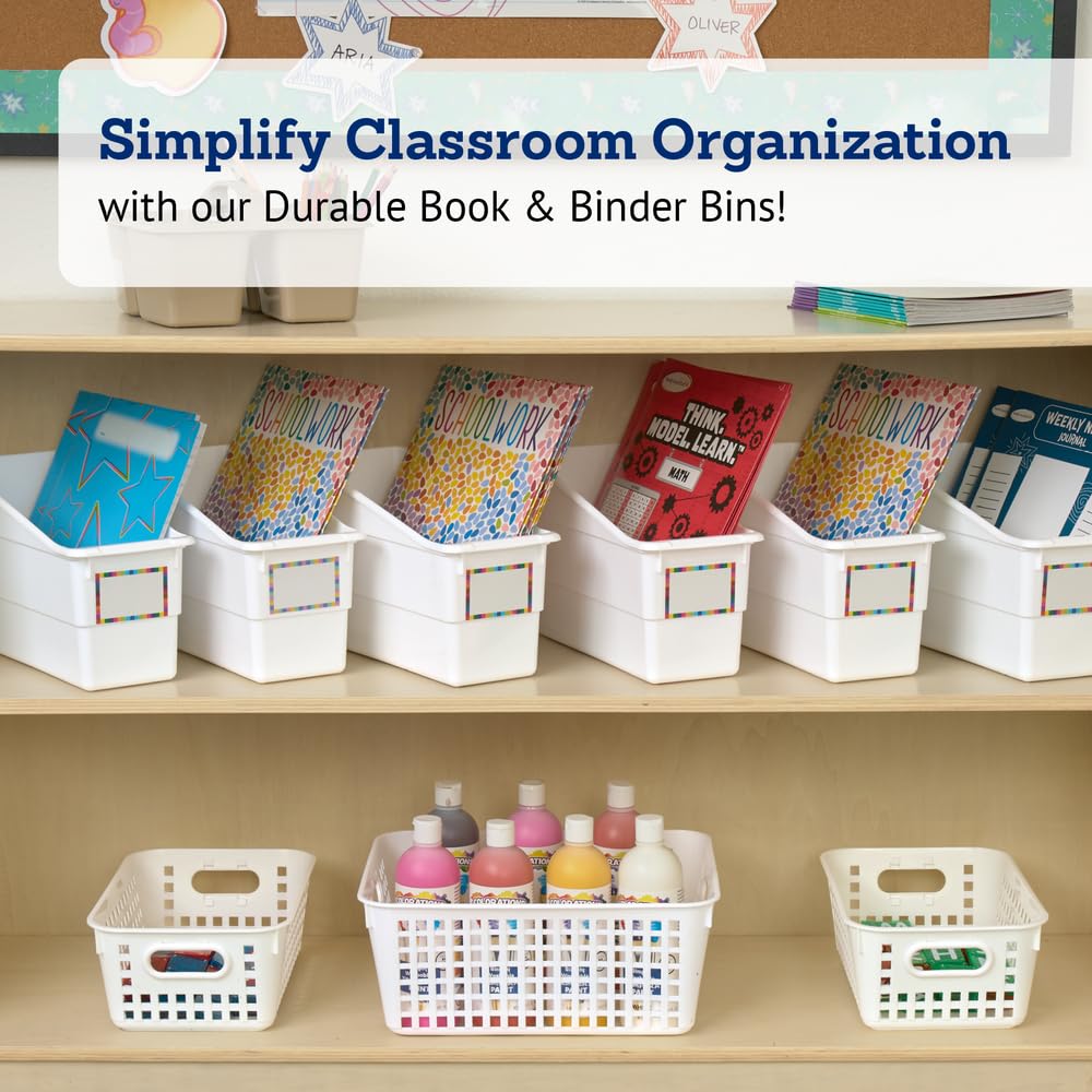 Really Good Stuff Durable Book & Binder Holders - 6 Pack - Black