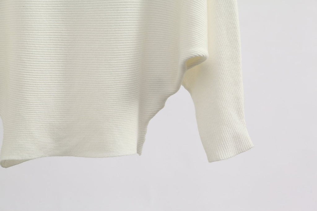 GABERLY Boat Neck Batwing Sleeves Dolman Knitted Sweaters and Pullovers Tops for Women