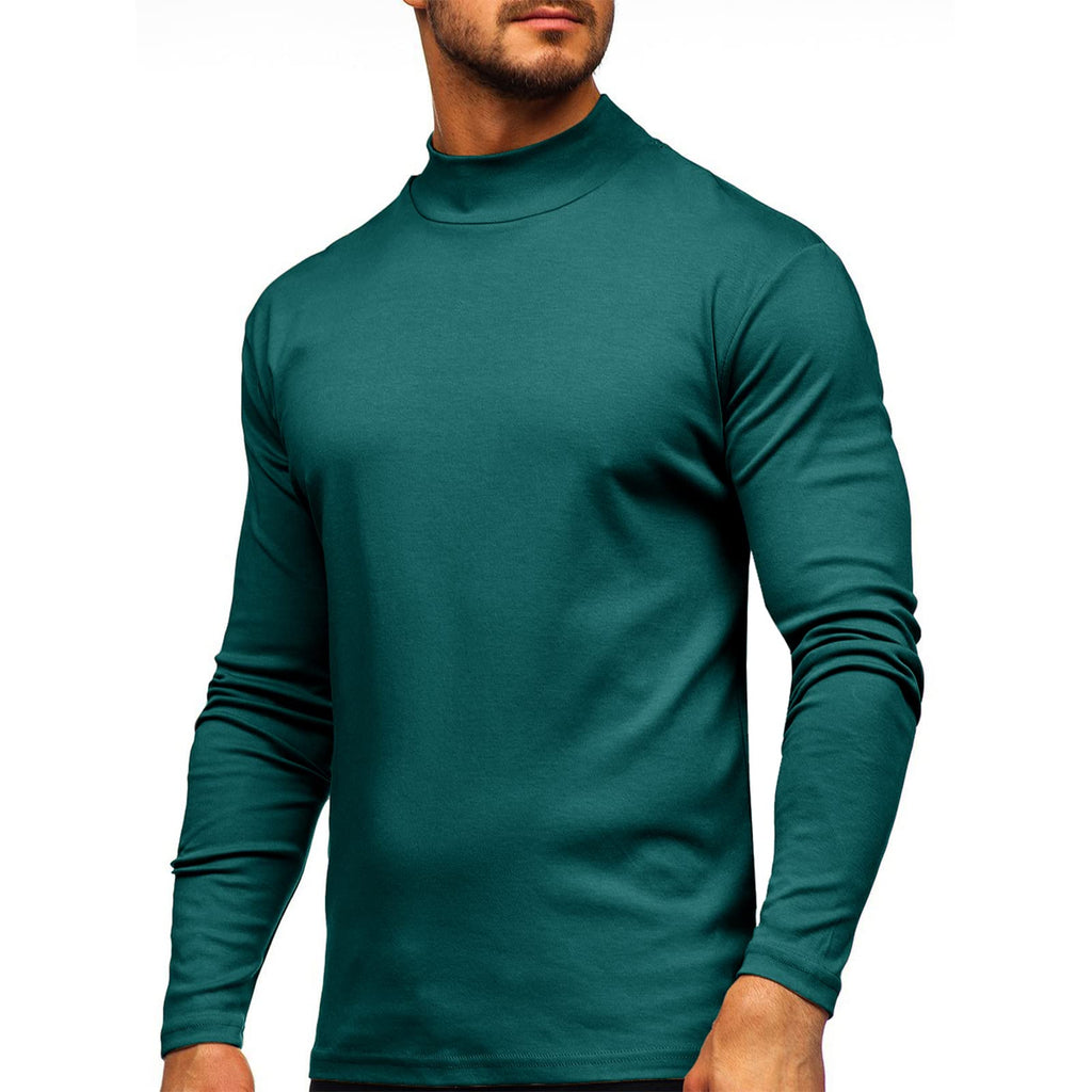 Rela Bota Mens Half Turtleneck Long Sleeve Pullover Basic Designed Undershirt Stretch Slim Fit Sweaters