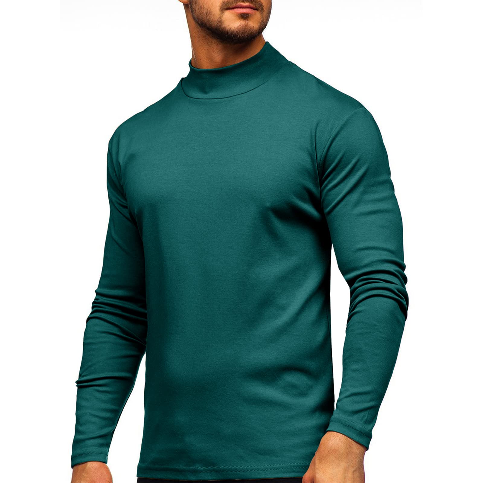 Rela Bota Mens Half Turtleneck Long Sleeve Pullover Basic Designed Undershirt Stretch Slim Fit Sweaters