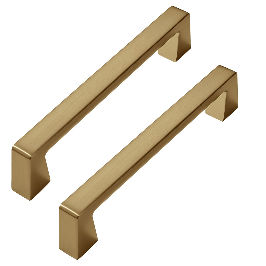 khtumeware 6 Pack 3 Inch(76mm) Kitchen Cabinet Handles Brushed Gold,Brushed Brass Cabinet Pulls Kitchen Cabinet Hardware, Furniture Pulls for Bathroom Cupboard Drawer Handles Dresser Pulls