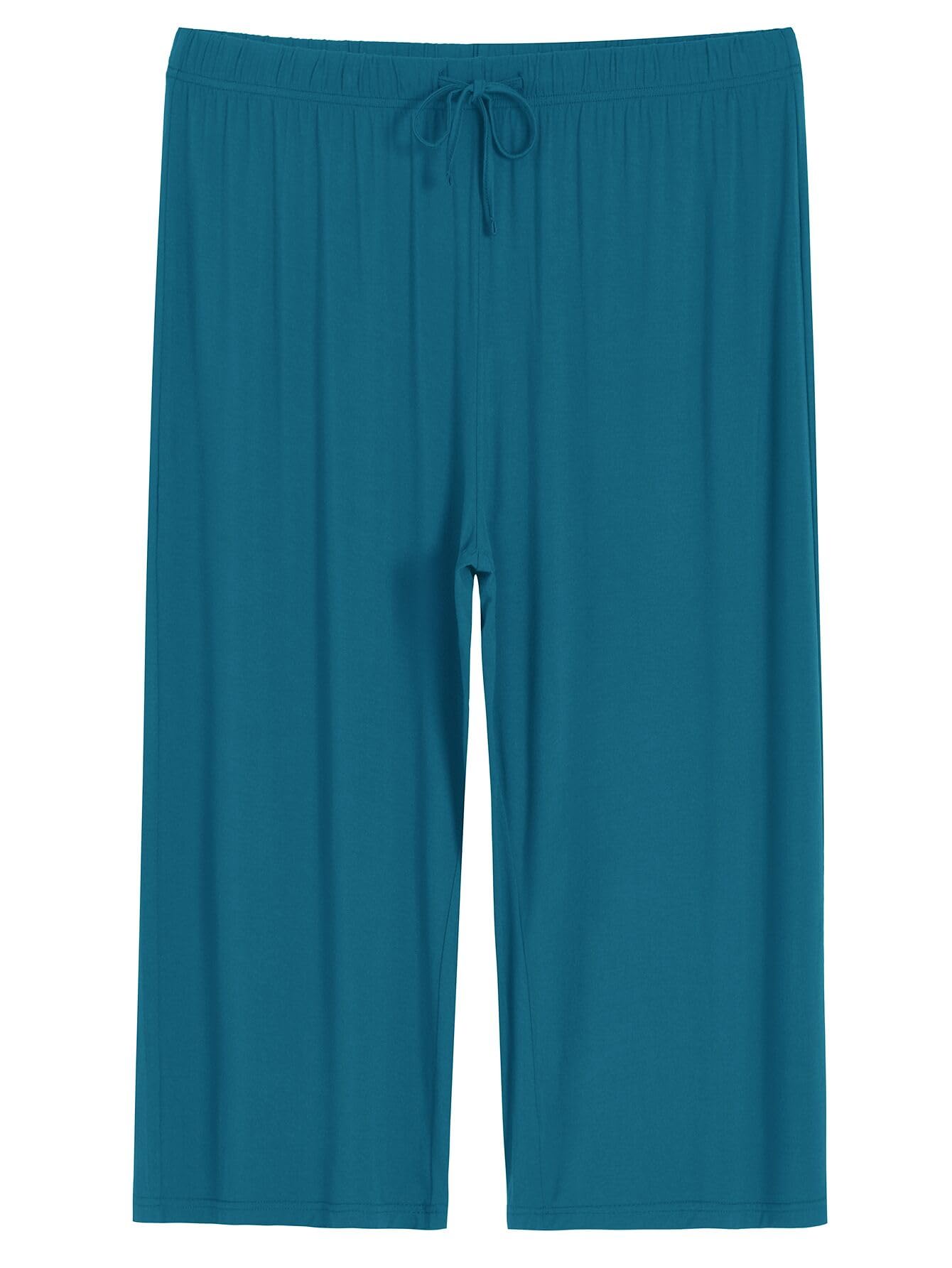 Latuza Women's Plus Size Capri Pajama Pants Wide Leg