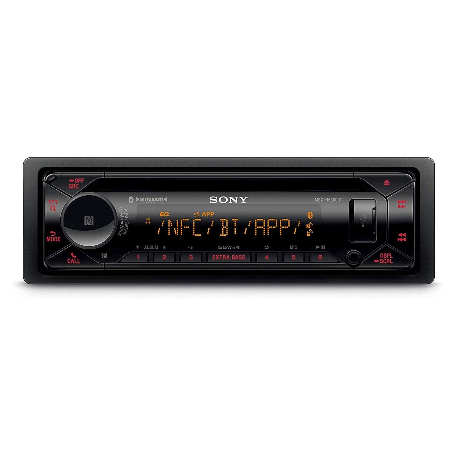 Sony MEX-N5300BT Car Stereo Single Din Radio with Bluetooth, CD Player, USB/AUX