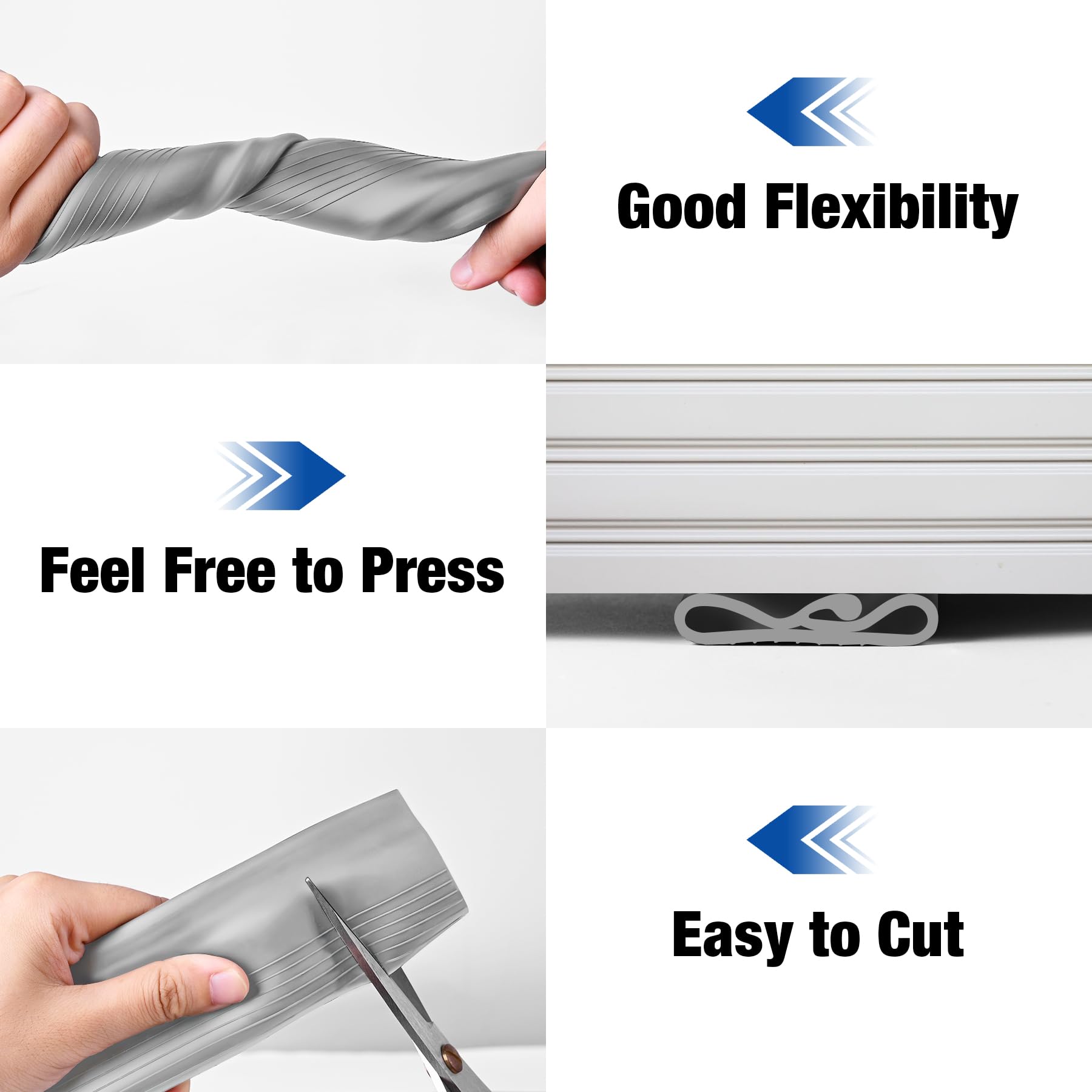 ToLanbbt 8.2FT Garage Door Seals Bottom Rubber 0.19" P Bulb Bottom Weather Seal, Weatherproof Replacement Weather Stripping Compatible with Overhead Door (8.2 FT, Gray)