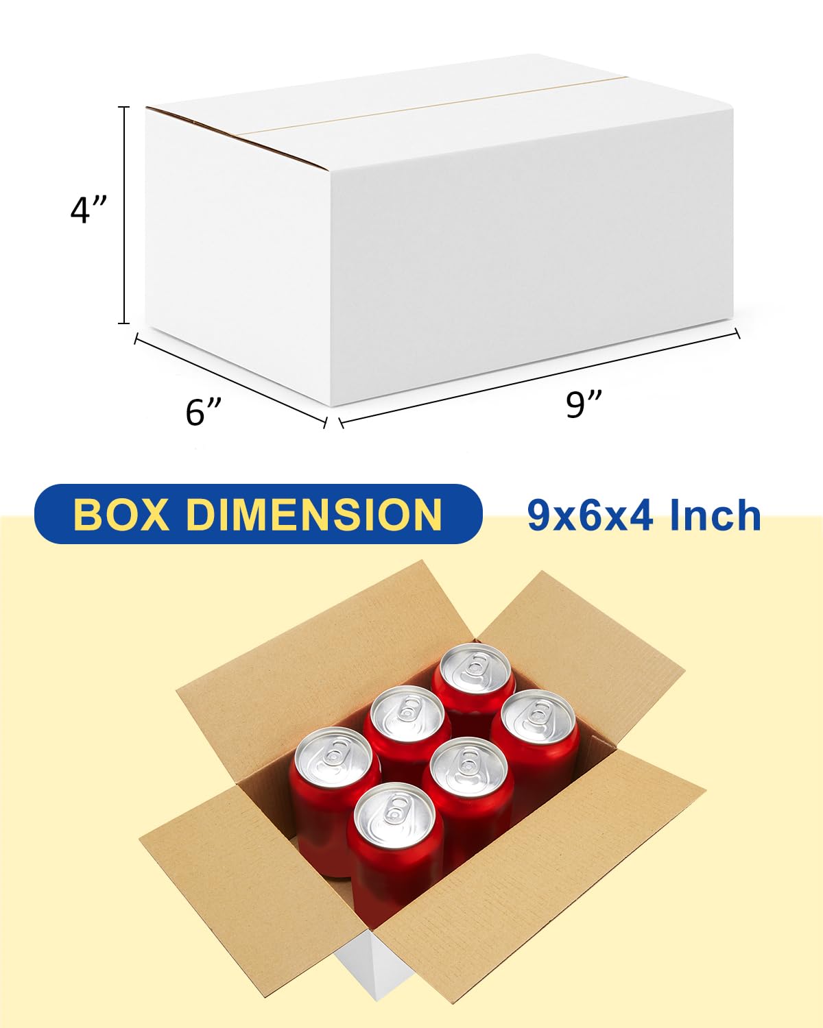 40-Pack-Small-Shipping-Boxes-6x4x4, Corrugated-Cardboard-Boxes-for-Packaging-Small-Business, Brown-Boxes-Mailers