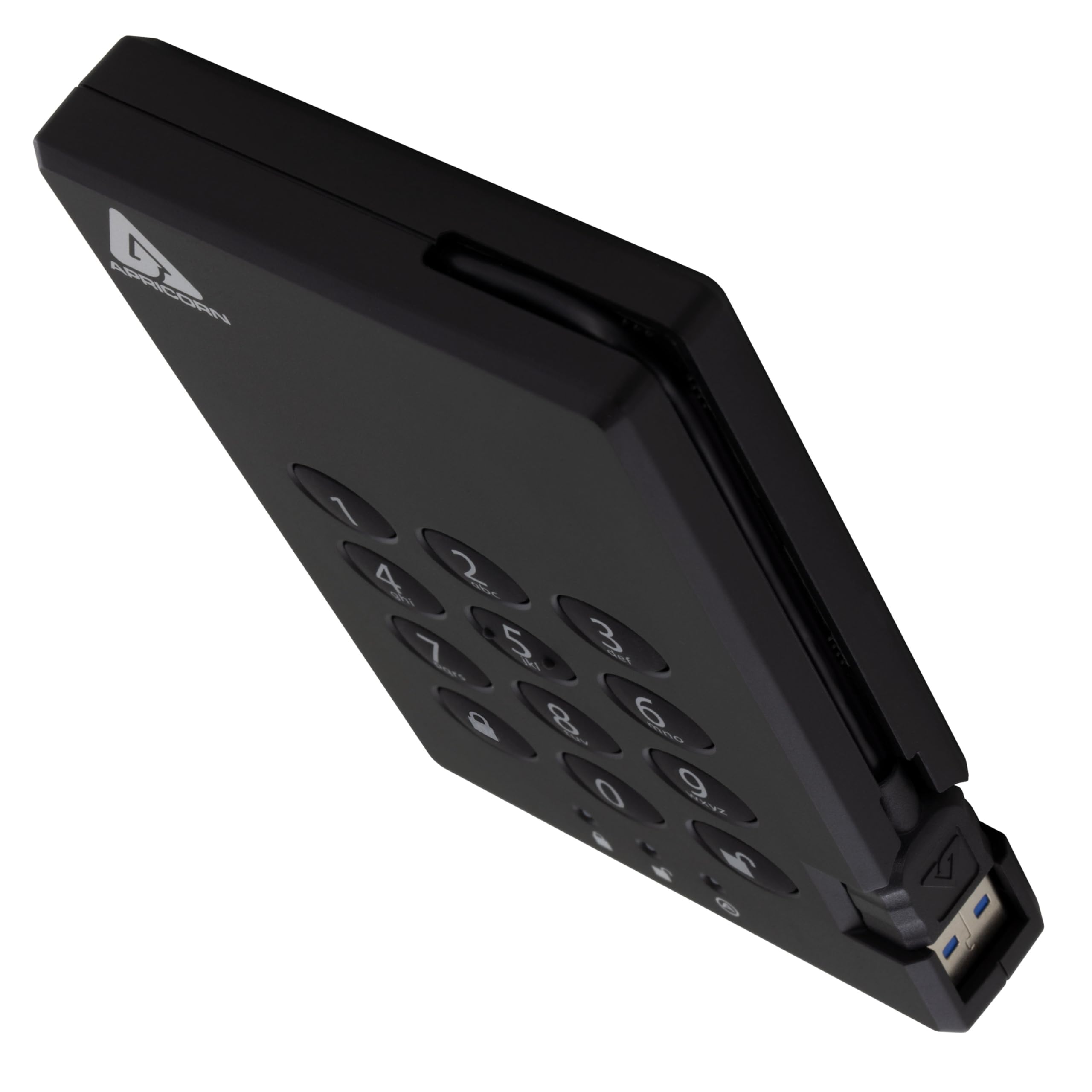 Apricorn 500GB Aegis Padlock USB 3.0 256-bit AES XTS Hardware Encrypted Portable External Hard Drive (A25-3PL256-500)