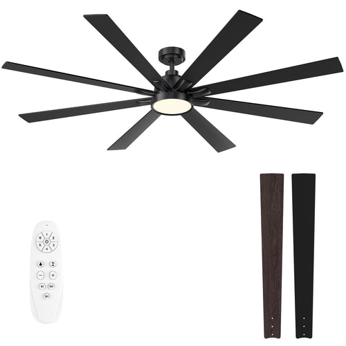42 Inch Low Profile Ceiling Fan with Light, White Ceiling Fans with Lights and Remote, Flush Mount, 6 Speeds Reversible Quiet DC, 3CCT Dimmable, Indoor Outdoor Ceiling Fans for Patios Bedroom