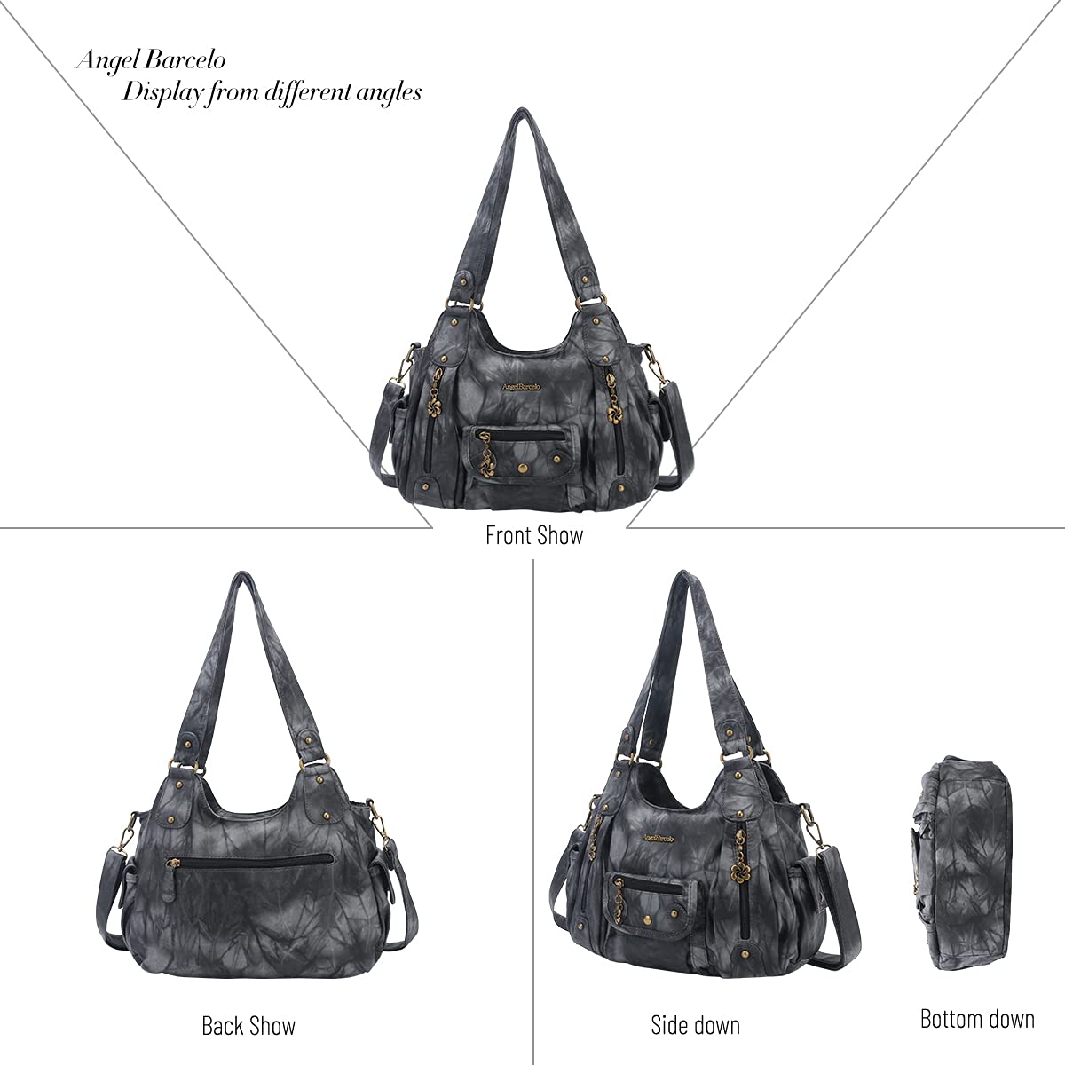 Angel Barcelo Purses for Women Soft PU Leather Shoulder Bag Crossbody Purse and Handbags