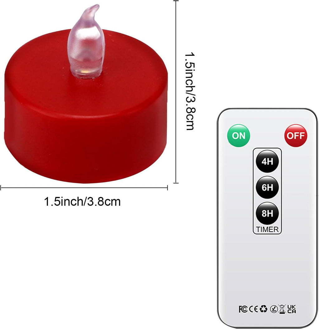 Tea Light Candles with Remote Control,Flickering Flameless LED Candle,Long Lasting 400+Hours,Battery Operated with Timer for Home Decoration Seasonal &Festival Celebration Warmyellow (5pcs)