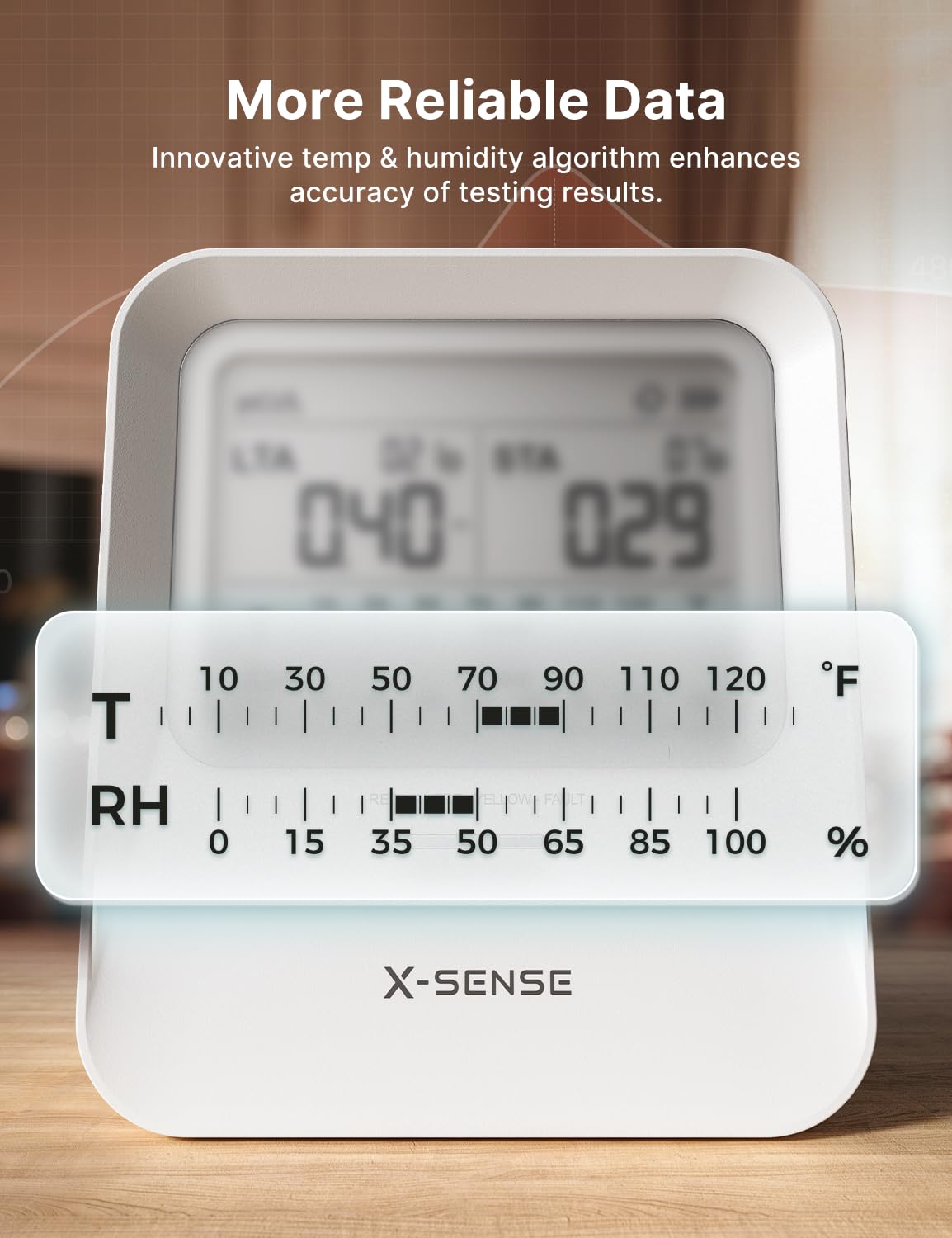 X-Sense Radon Detector, Audible & Visual Alert, One-Touch Reset, Stores up to 99 Local Reports, Temperature and Humidity Range Display, Long-Term Accurate Monitoring for up to 999 Days, Model XR0B-SR
