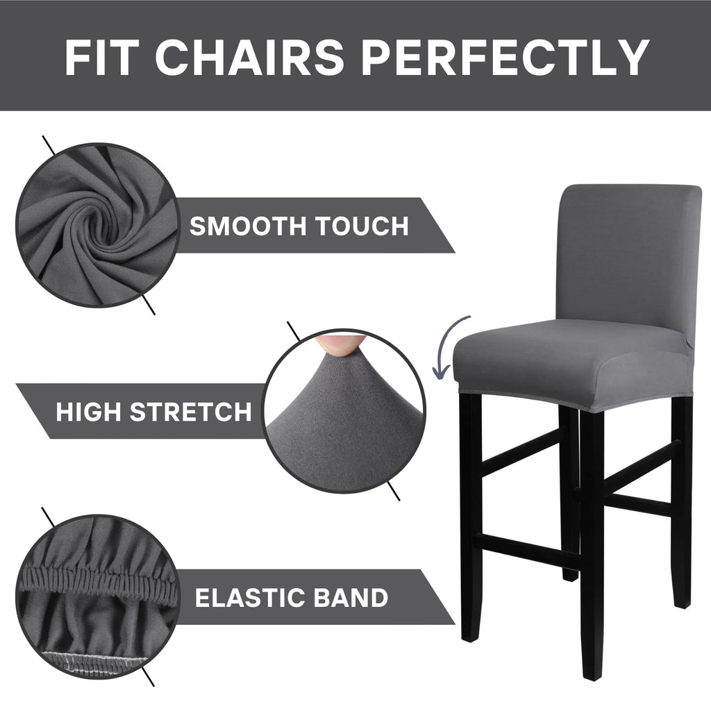 SearchI Bar Stool Covers Set of 2, Stretch Washable Barstool Seat Covers, Counter Height Chair Covers for Kitchen Dining Room Cafe (Ball Flower)
