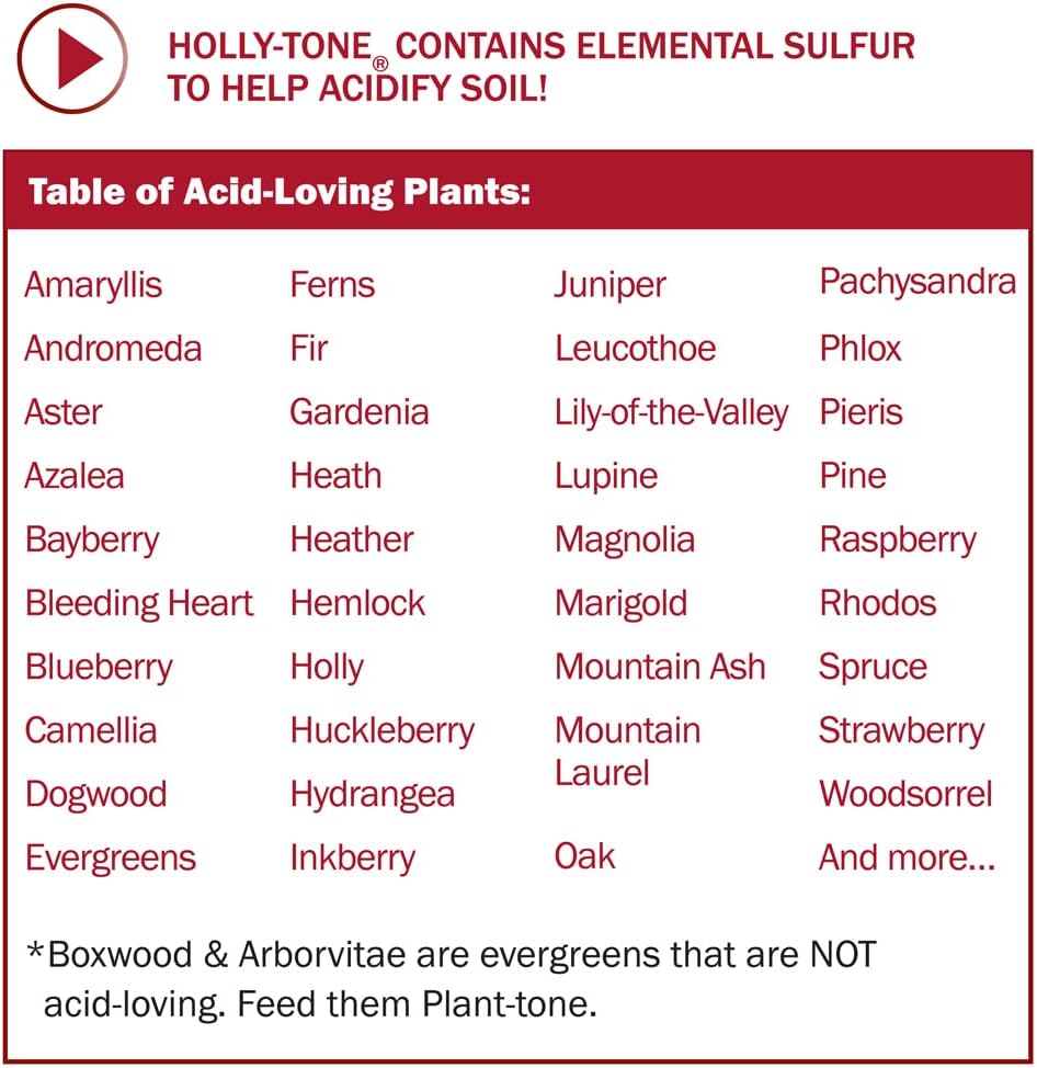 Espoma Organic Holly-Tone 4-3-4 Natural & Organic Evergreen & Azalea Plant Food; 36 lb. Bag; The Original & Best Fertilizer for All Acid Loving Plants Including Rhododendrons & Hydrangeas.