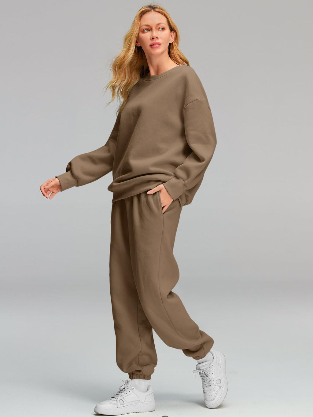 AUTOMET Womens 2 Piece Outfits Sweatsuit Lounge Sets Matching Sweat Set Pockets