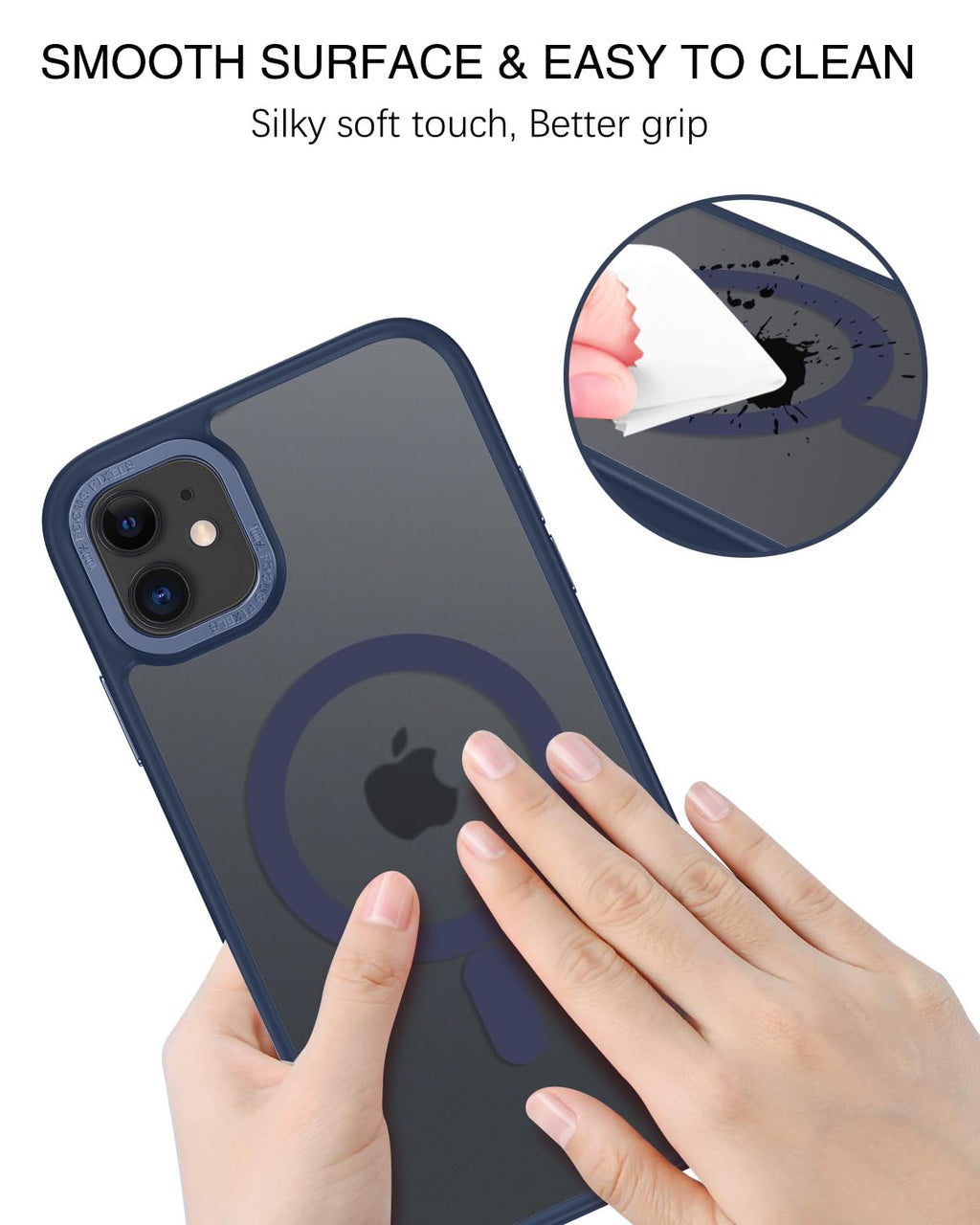BENTOBEN for iPhone 11 Phone Case, Phone case for iPhone 11 Magnetic Case [Compatible with Mag Safe] Translucent Matte Slim Shockproof Anti-Fingerprint Protective Cover for iPhone 11 6.1’’ Black