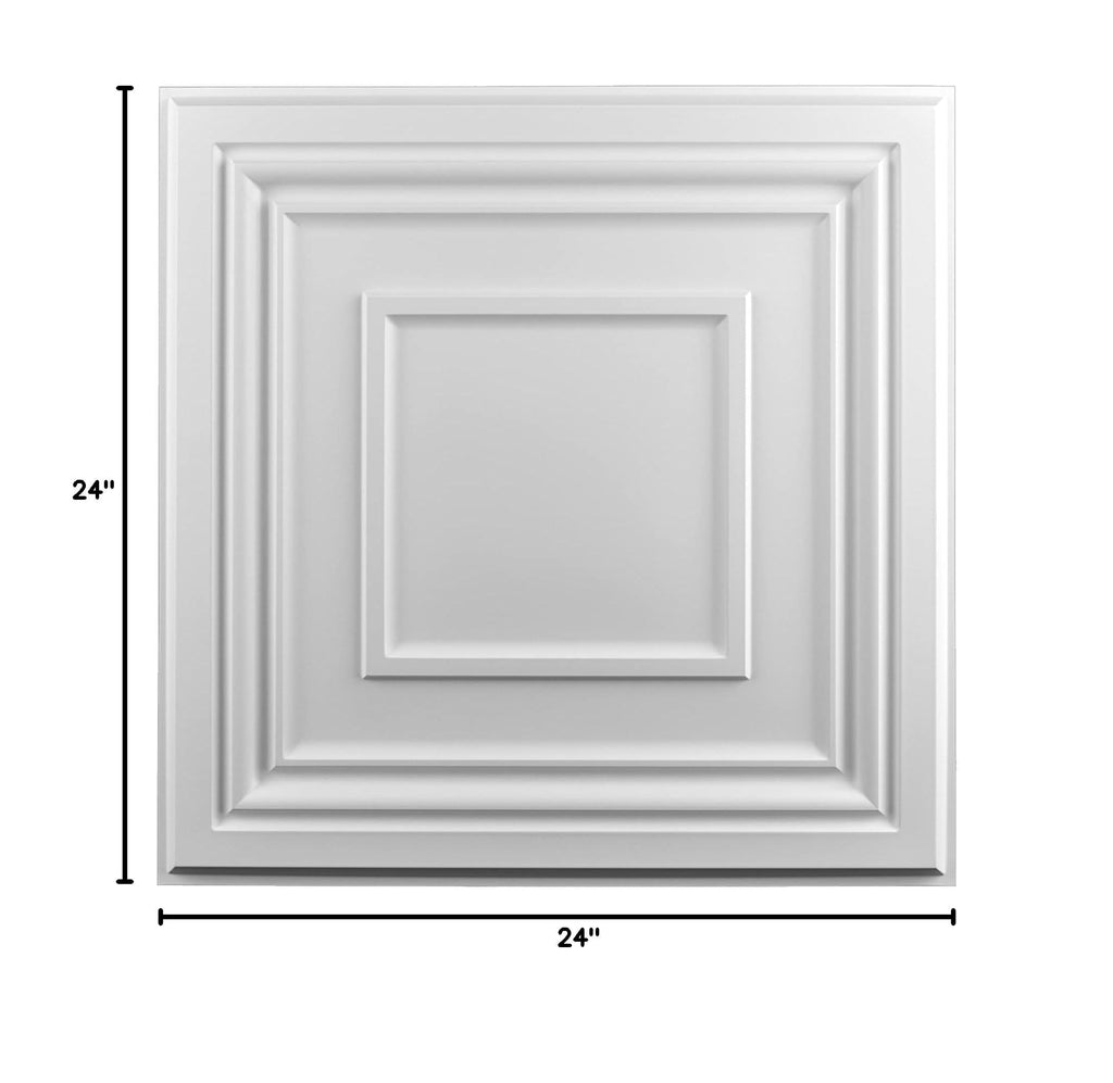 Art3d Drop Ceiling Tiles 24x24in. (12-Pack, 48 Sq.ft), Wainscoting Panels Glue Up 2ft x 2ft for Interior Décor in Living Room, Bedroom & Office, Star Black