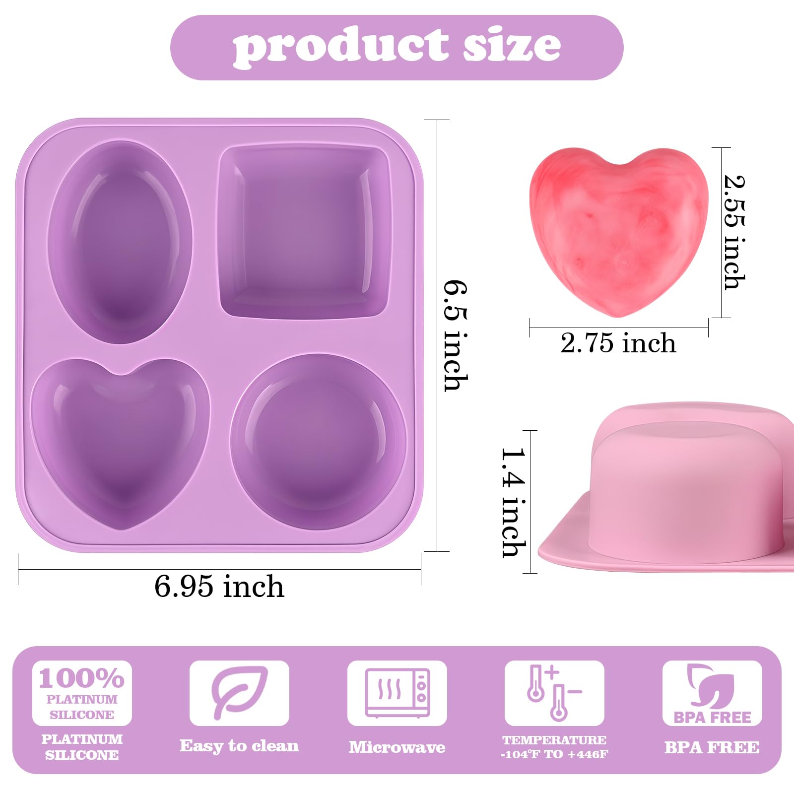 Sakolla 2 Pack Insect Silicone Soap Molds, 6-Cavity Dragonfly Butterfly Ladybug Shape Silicone Molds for Soap Making, DIY Baking Mold for Lotion Bars, Chocolate, Candy, Muffin, Biscuit, Cookie Pans