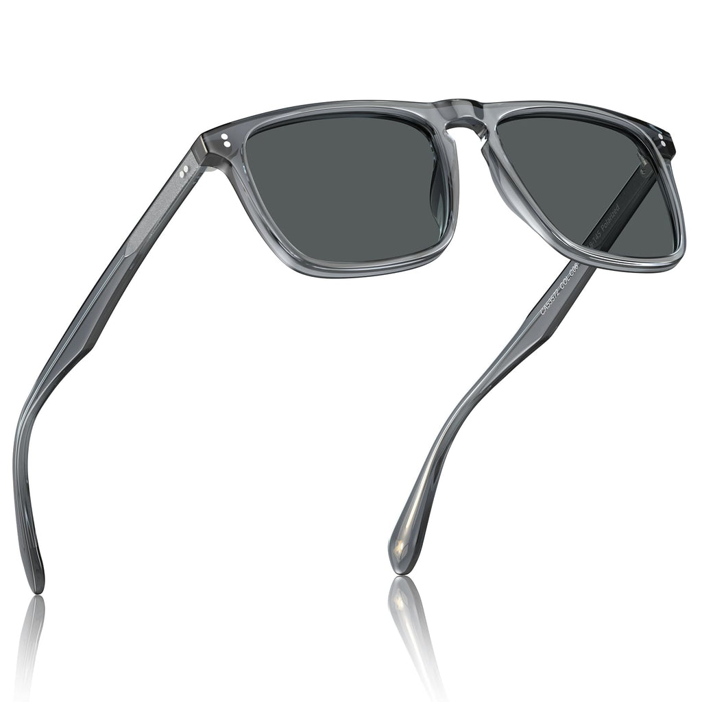 CARFIA Retro Polarized Sunglasses for Men UV Protection Hand-crafted Acetate Frame Fashion Cool Sun Glasses CA53572