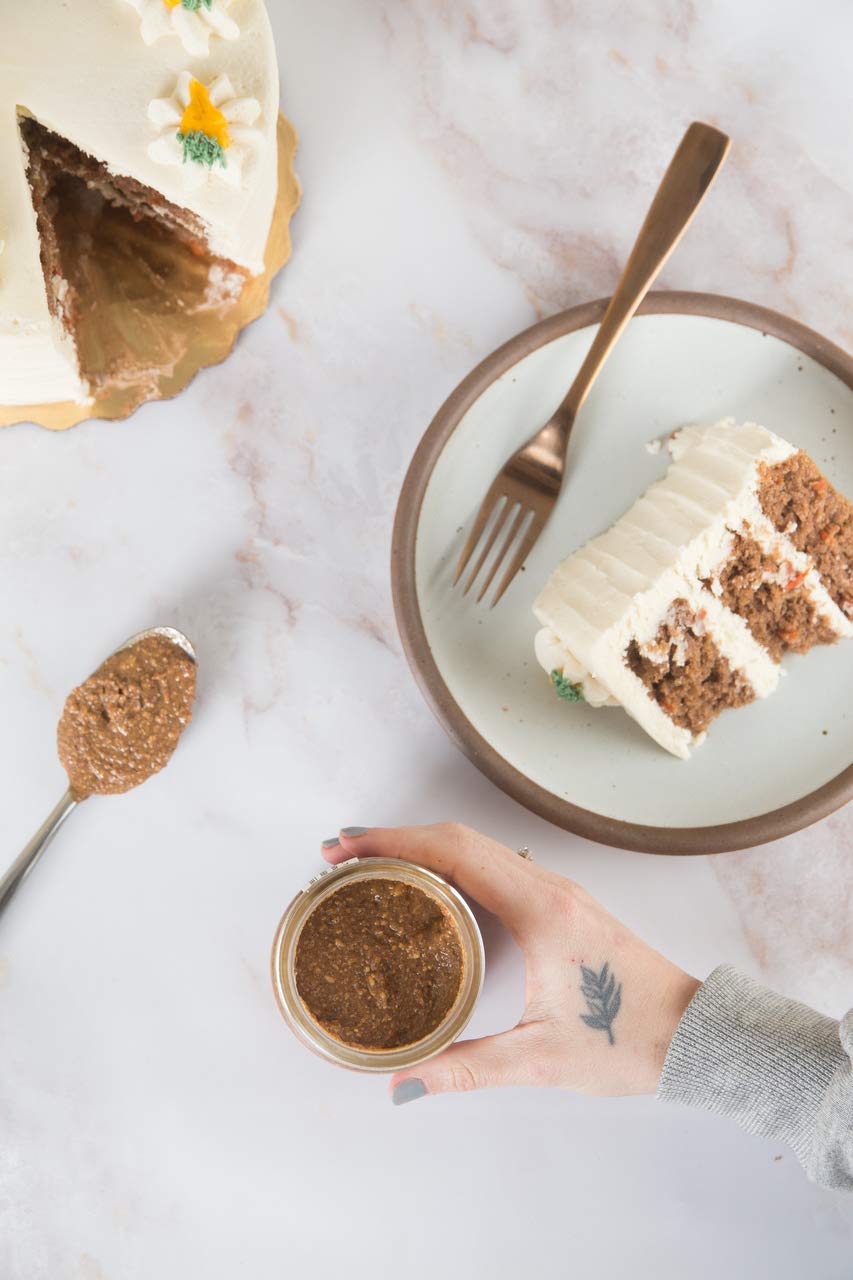 Big Spoon Roasters Carrot Cake Almond Butter With Sea Salt - Keto Friendly, Low Sugar Almond Butter - Crunchy & Bee-Friendly Almonds - Gourmet, Vegan Almond Nut Butter - 13 Ounces
