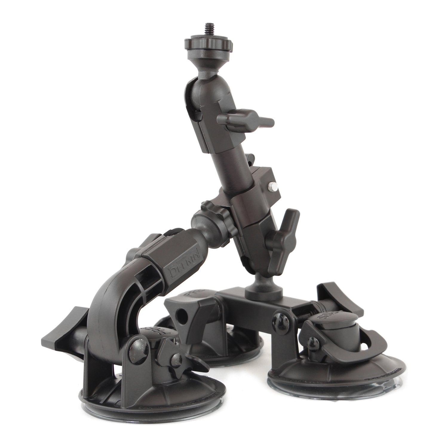 Delkin Devices Fat Gecko Mini Suction Camera Mount - Powerful Suction Cup Camera Mount for Car, Motorcycle, Desk, Window | Secure and Adjustable Action Camera Holder for Video Recording