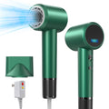 Hair Dryer - 150000 RPM High-Speed Blow Dryer with Negative Ionic Care for Fast Drying. Lightweight, Low Noise Design with 4 Temps/2 Speeds and Magnetic Nozzle (Black)