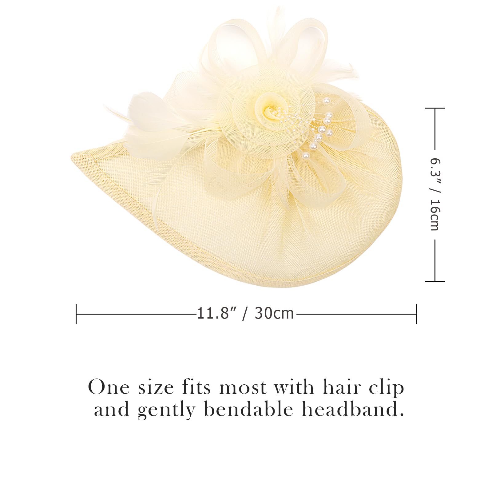 AQOKKA Women Fascinators Hats Flower Fascinators with Headband and Clip Tea Party Headwear for Women and Girls