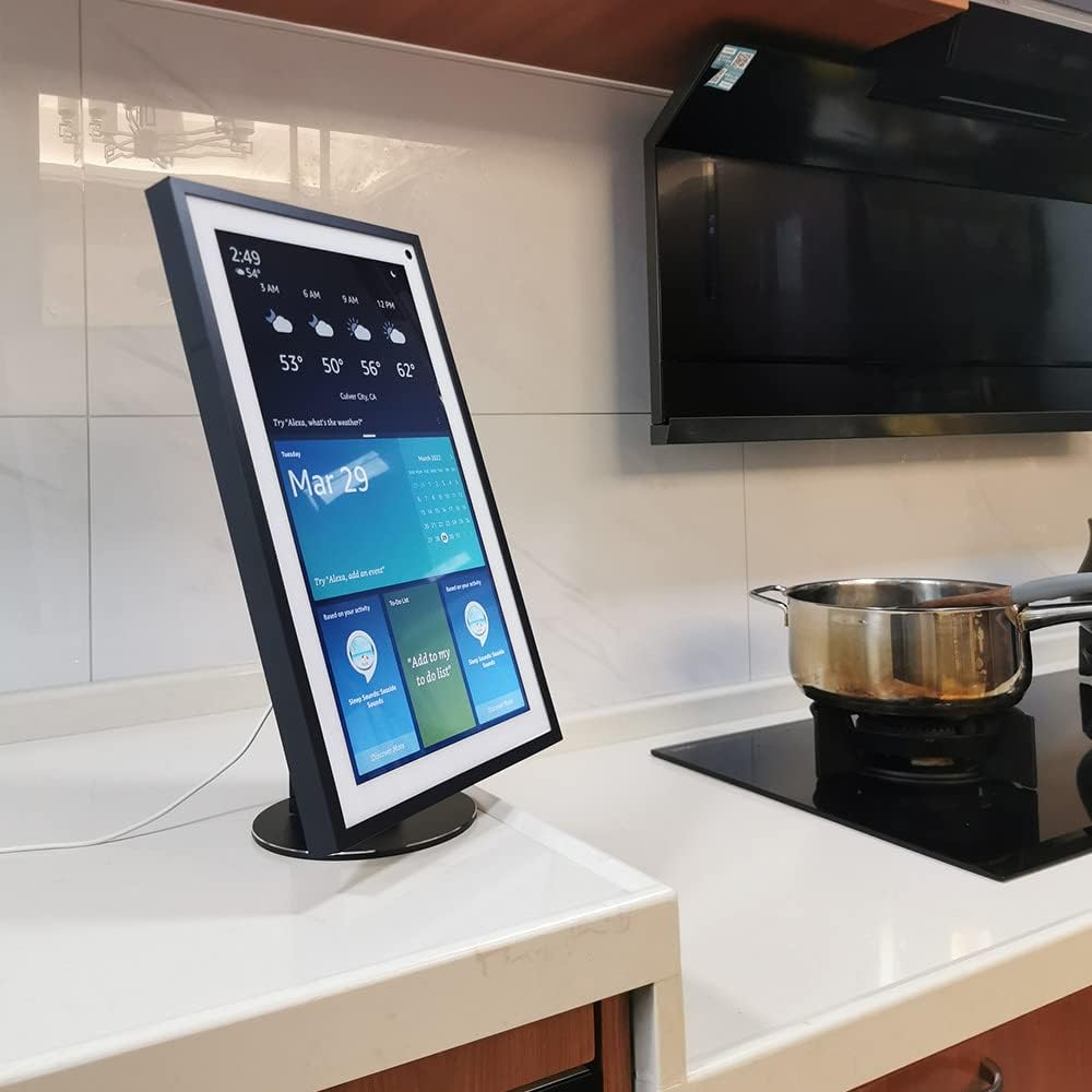 ATOPHK Ech_ooo Show 15 Stand Swivel and tilt, Only Made for Echo Show 15 Three Rotating shafts The Base is Made of Aluminum Which Makes the Product More Beautiful and Longer Service Life Black 025-01