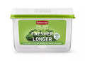 Rubbermaid 2114738 FreshWorks Saver, Medium Short Produce Storage Containers, 2-Pack, 4.6 Cup, Clear