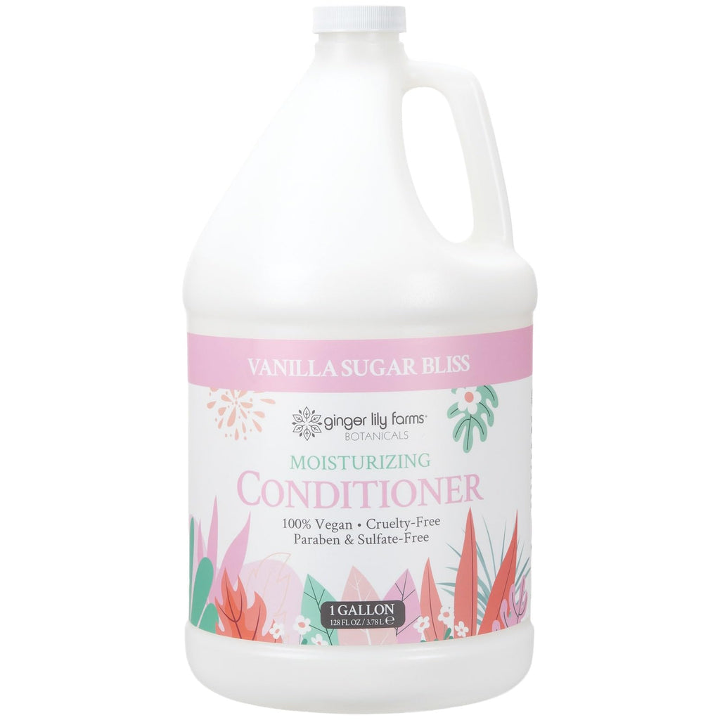 Ginger Lily Farms Botanicals Moisturizing Conditioner for Dry Hair, 100% Vegan & Cruelty-Free, Apple Pear Scent, 1 Gallon Refill (128 fl oz)