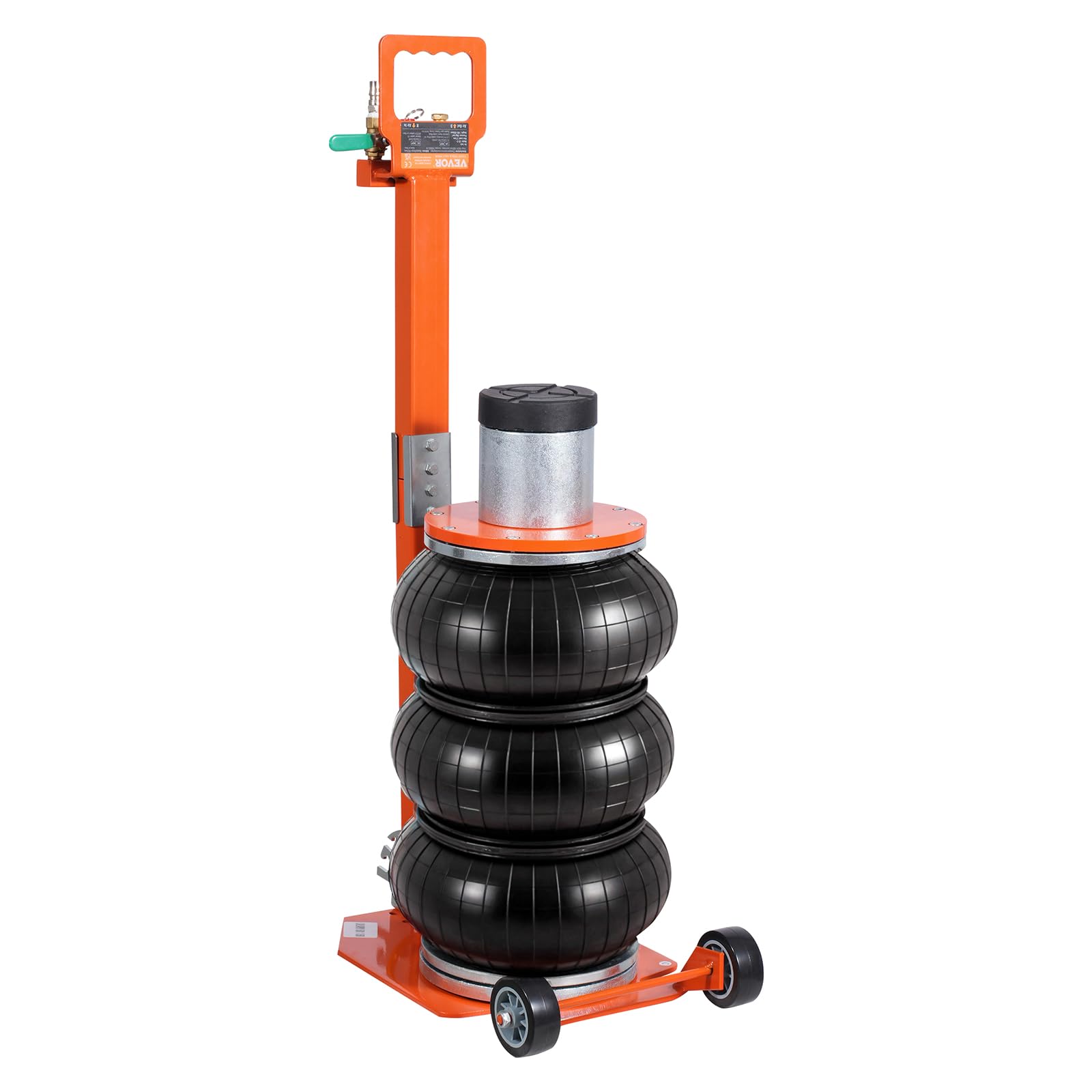 VEVOR Air Jack, 3 Ton/6600 lbs Triple Bag Air Jack, Airbag Jack with Six Steel Pipes, Lift up to 17.7 inch/450 mm, 3-5 s Fast Lifting Pneumatic Jack, with Short Handles for Car Repair