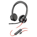 Plantronics Poly - Blackwire 8225 Wired Headset with Boom Mic Dual-Ear (Stereo) Computer Headset - USB-A to Connect to Your PC/Mac - Active Noise Canceling-Works with Teams (Certified), Zoom &More