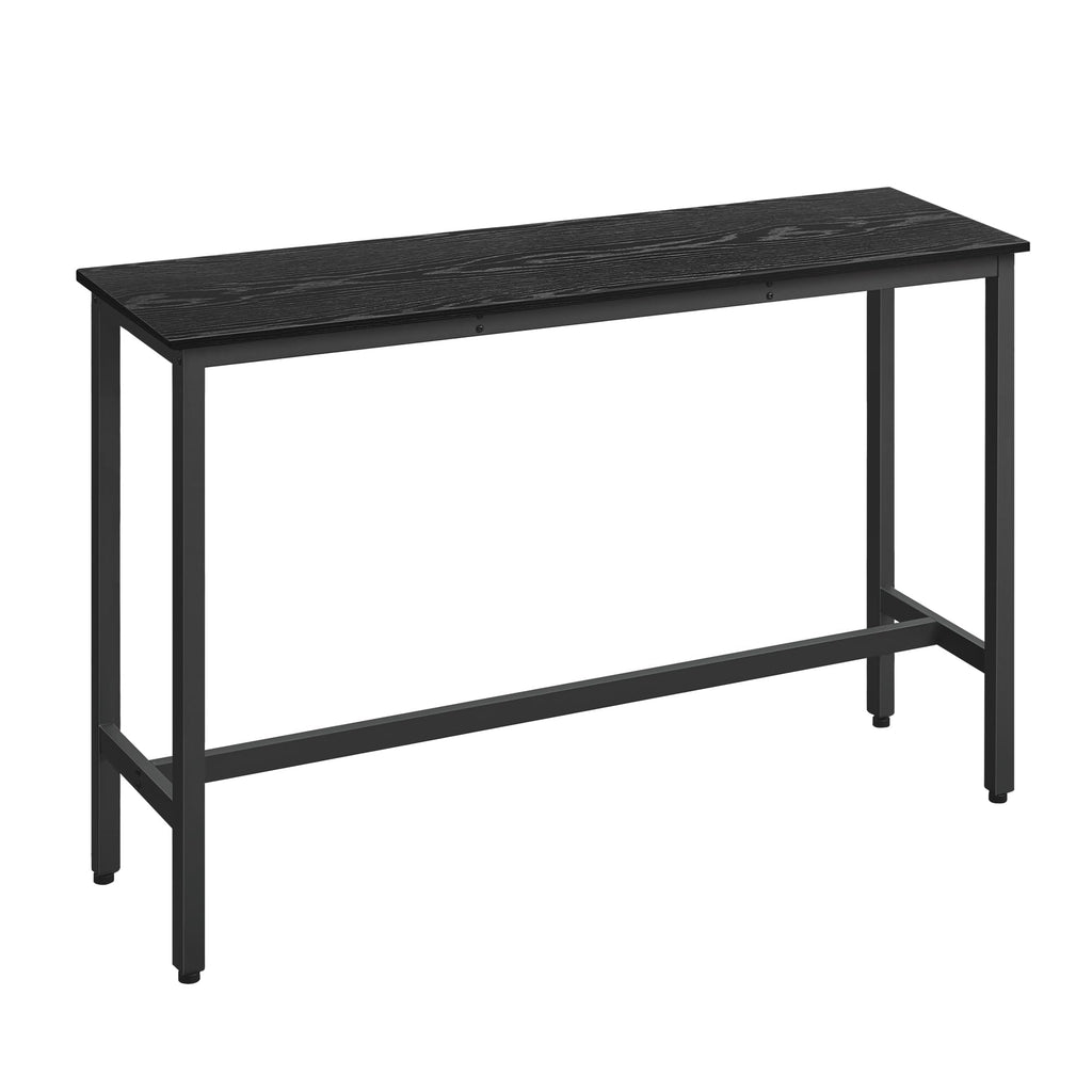VASAGLE Bar Table, Kitchen Dining Table, High Top Pub Table, Bar Height Cocktail Table for Living Room Party, Sturdy Metal, 15.7 x 39.4 x 35.4 Inches for Narrow Spaces, Ebony Black and Ink Black