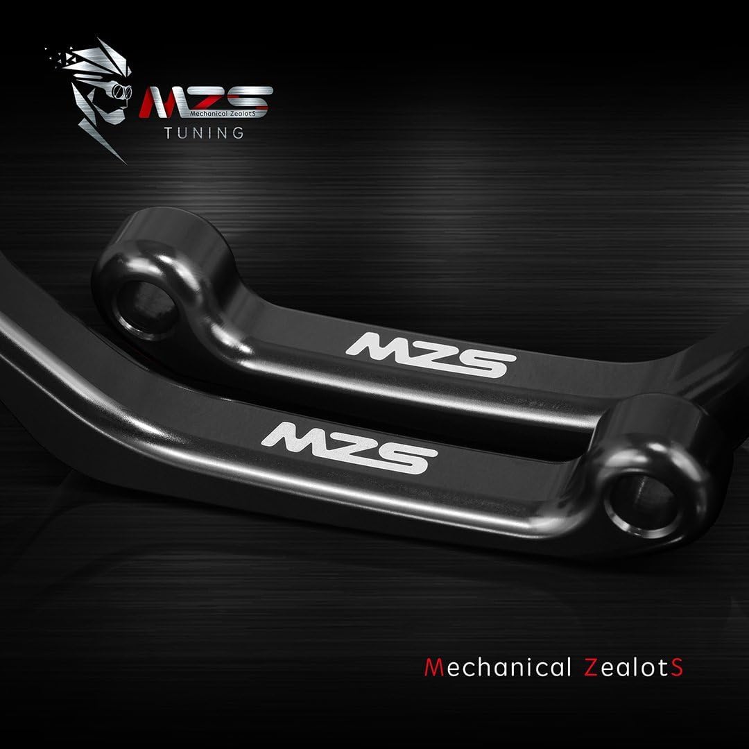 MZS Black Dirt Bike Brake Clutch Levers Pivot Adjustable CNC Compatible with YZ65 2018-2025 / YZ80 YZ85 2015-2025
