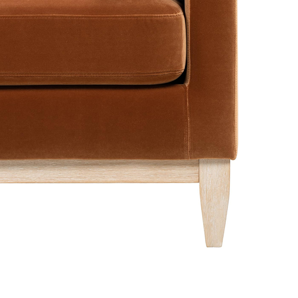 Jennifer Taylor Home Pasadena 36" Wide Modern Farmhouse Accent Arm Chair, Burnt Orange Performance Velvet