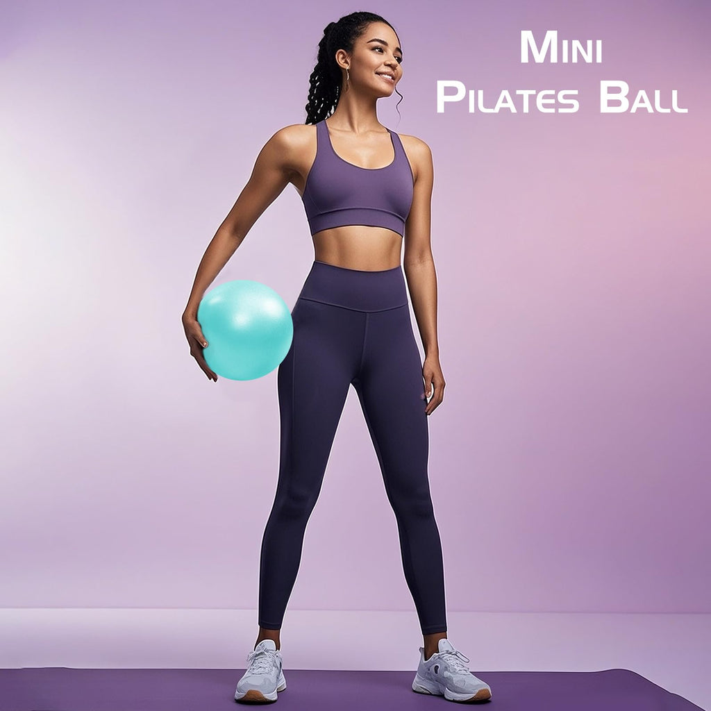 Pilates Ring Set: 14-Inch Magic Circle with Dual Padded Handles, Pilates Mini Ball, and Resistance Bands (15, 25, 35 lbs) for Strength, Flexibility, Stability, and Body Toning