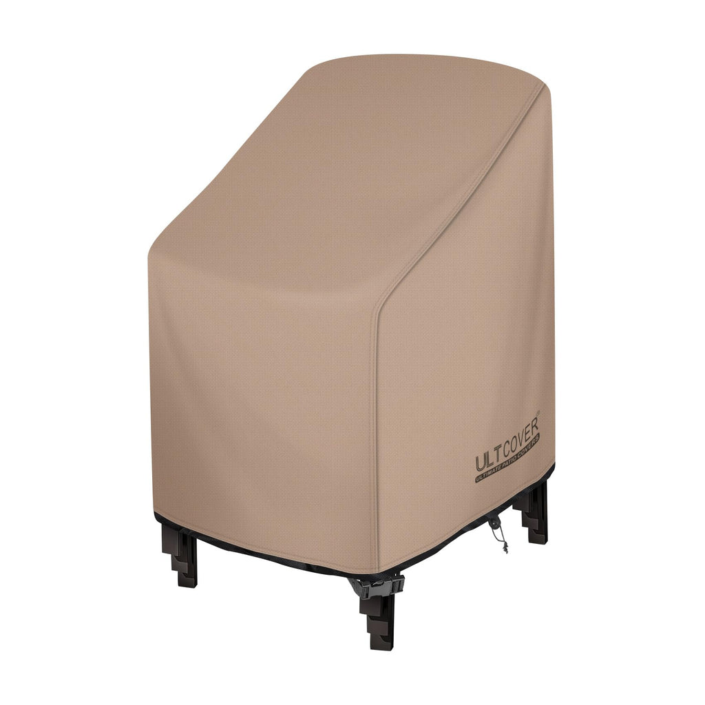 ULTCOVER Stackable Patio Chair Cover – Waterproof Outdoor Stack of Chairs Cover Fits Up to 26W x 30D x 45H inches, Balck