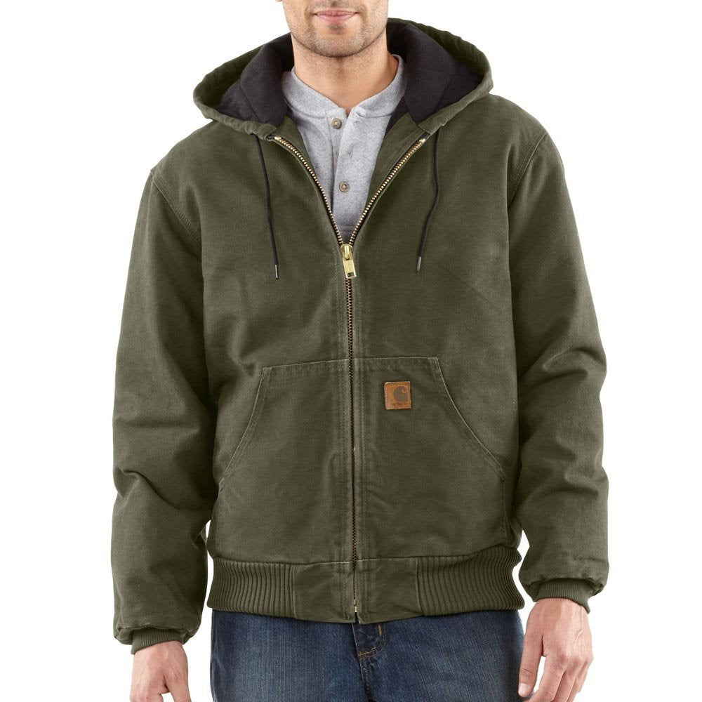 Carhartt Men's Big-Tall Quilted Flannel Lined Sandstone Active Jacket