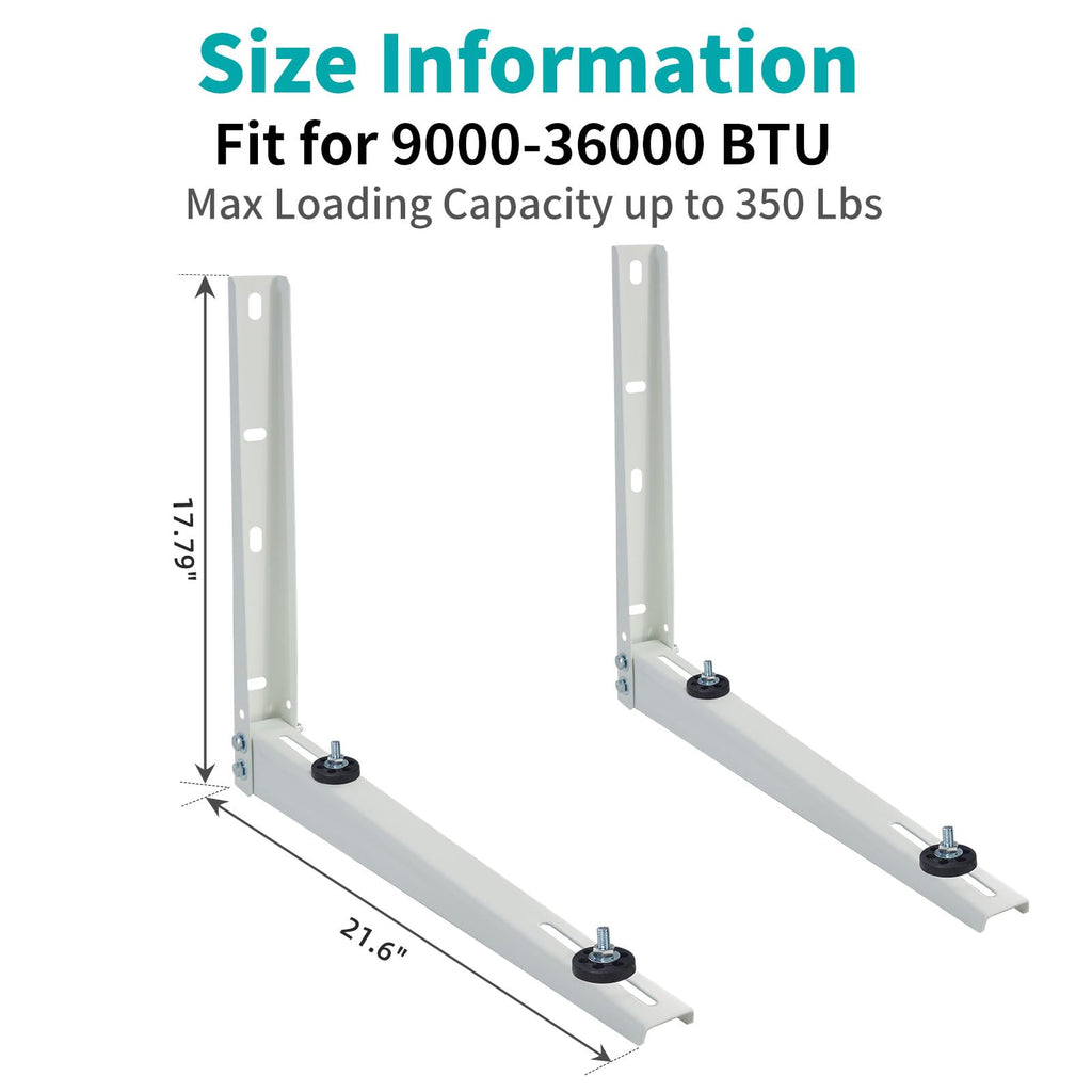 Mini Split Wall Mounting Bracket for 7000-18000 BTU Air Conditioner Heat Pump System Unit,Heavy Duty Foldable mini Split Bracket