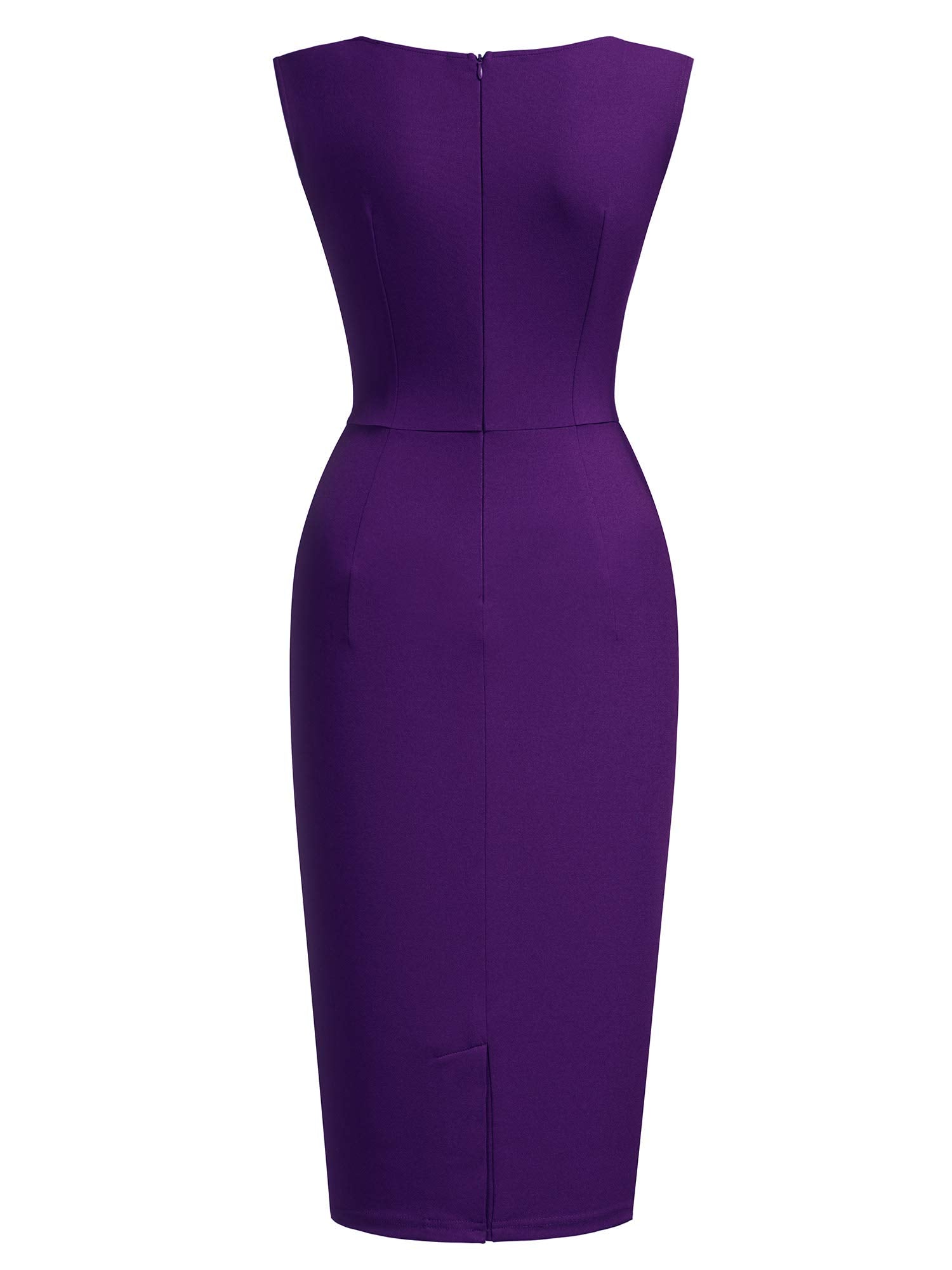 Miusol Women's Retro Ruffle Style Slim Work Pencil Dress