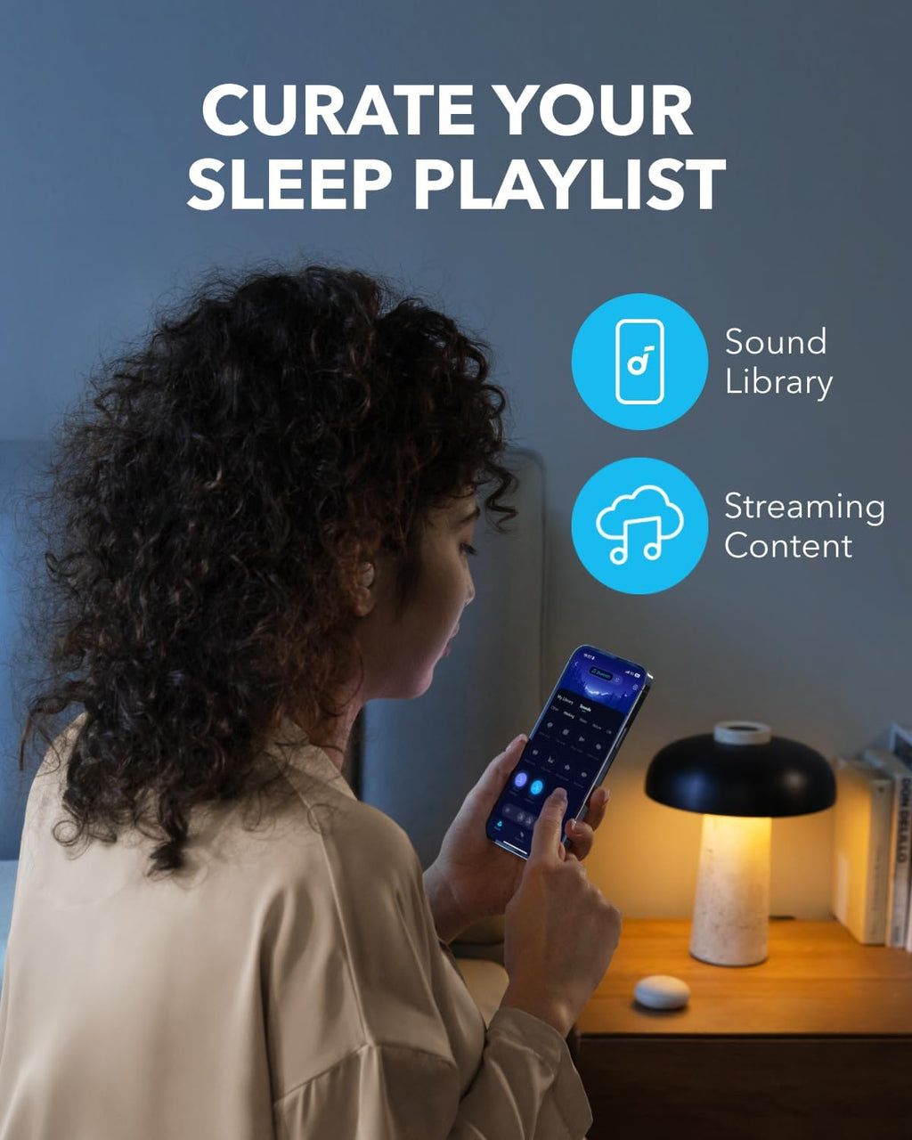 Soundcore Sleep A20 by Anker Sleep Earbuds with Multiple Ear Tips and Wings | 30 dB High-Frequency Noise Reduction, Side Sleeper Comfort, 80H Playtimae, Stream Content via Bluetooth 5.3, Sleep Tracking