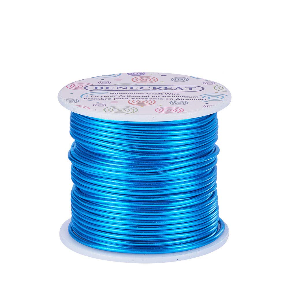 BENECREAT 9 Gauge Jewelry Craft Aluminum Wire 55 Feet Bendable Metal Sculpting Wire for Halloween Craft Floral Model Skeleton Making (Black, 3mm)