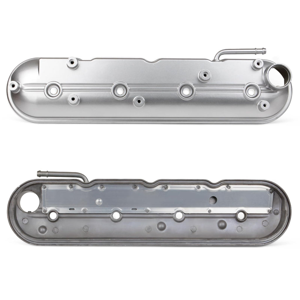 Upgrade Aluminum Engine Valve Covers Compatible with 1999-2008 Cadillac Escalade Chevy Silverado, Suburban Tahoe Trailblazer GMC Sierra Yukon Replaces Parts 12570427 12582224